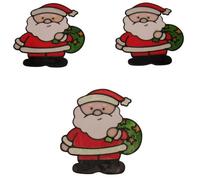 SecureFix Direct Large Christmas Window Sticker Santa X3 (Xmas Clings Static Removable)