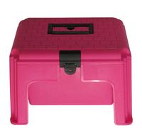 SecureFix Direct Large Tool Storage Box Pink (Plastic Step Stool Utility Case)