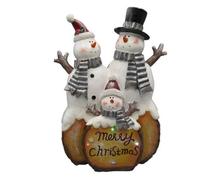 SecureFix Direct Light Up Merry Christmas Snowmen Figurine (Xmas Festive Led Ornament Decoration)