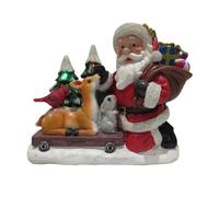 SecureFix Direct Light Up Santa Animal Christmas Figurine (Xmas Festive Led Ornament Decoration)