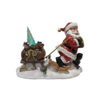SecureFix Direct Light Up Santa Sledge Christmas Figurine (Xmas Festive Led Ornament Decoration)