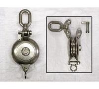 SecureFix Direct Logging Snatch Block With Swivel Oval Eye 1.5 Ton (Stainless Steel Pulley 15mm Wire)