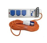 SecureFix Direct Mains Electric Hook Up Lead 20M (3 Way Caravan Extension Cable Camping Orange)