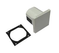SecureFix Direct Mains Hook Up Inlet Socket 240V (White Flush Fitting Caravan 3 Pin Electric Connector)