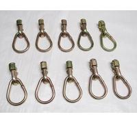 SecureFix Direct Oval Cargo Tie Down Rings X10 (Surface Rail Fitting Lashing Load Restraint)