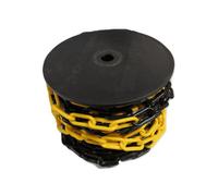SecureFix Direct Plastic Safety Barrier Chain Fence 8mm X 25M Black Yellow (Decorative Garden)