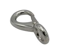 SecureFix Direct Quick Release Boat Snap Hook Fixed Eye - Size 2 (Zinc Plated Marine Safety Line Fastener)