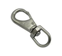 SecureFix Direct Quick Release Snap Hook With Fixed Eye 118mm (Size 3 Stainless Steel Boat Shackle Attachment)