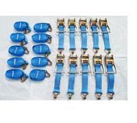 SecureFix Direct Ratchet Straps 5 Ton 50mm 12M X10 (Lashing Tie Down Claw J Hook Lorry Cargo)