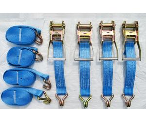 SecureFix Direct Ratchet Straps 5 Ton 50mm 12M X4 (Lashing Tie Down Claw J Hook Lorry Cargo)
