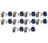 SecureFix Direct Ratchet Tie Down Straps 25mm 0.8T 5M X10 (Heavy Duty Cargo Lashing Ton Claw J Hook 800Kg)