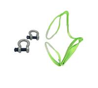 SecureFix Direct Recovery Tow Strap With Shackles Heavy Duty 4M 12 Ton (Hi Vis Car Van Truck)