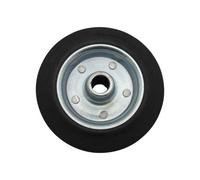 SecureFix Direct Replacement Trailer Jockey Wheel 160mm X 40mm - 1.5" Spare Rubber Metal Rim