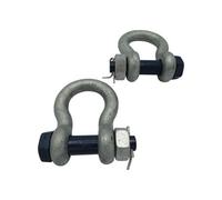 SecureFix Direct Safety Pin Bow Shackles X2 (2 Ton Galvanised 16mm 2000Kg Omega)