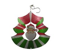 SecureFix Direct Santa Christmas Garden Wind Spinner (Metallic Multicoloured Windmill)