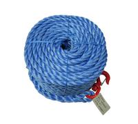 SecureFix Direct Scaffolding Gin Wheel Rope With Swivel Hook 25 Metre (18mm Polypropylene Builders Lifting 1 Ton)