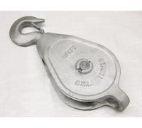 SecureFix Direct Single Sheave Lifting Pulley Block - 4" 0.4T (16mm Soft Rope Galvanised Hook)