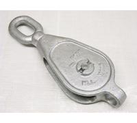SecureFix Direct Single Sheave Lifting Pulley Block - 8" 1.5T (28mm Soft Rope Galvanised Eye)