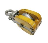SecureFix Direct Single Wood Block With Swivel Eye 3.5 Ton 12" (38mm Wire Rope Wooden)