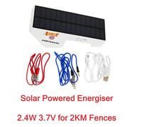 SecureFix Direct Solar Electric Fence Energiser 2Km 2.4W 3.7V (Charger Horse Farm Fencing Stake)