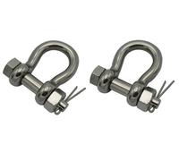 SecureFix Direct Stainless Steel Bow Shackle With Safety Pin 0.75 Ton X2 (Lifting Loa