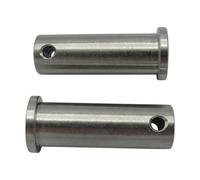 SecureFix Direct Stainless Steel Clevis Pins 8mm X 32mm With Hole X2 (Flat Head Retaining Fastener)