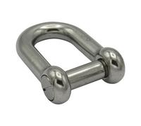 SecureFix Direct Stainless Steel Countersunk D Shackle Slotted Head 12mm (Dee Marine Boat Flush Rigging)
