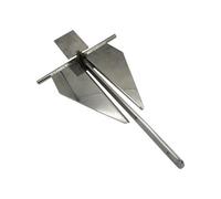 SecureFix Direct Stainless Steel Cruising Anchor 10Kg (Crown Fluke Marine Boat Sand Mud Secure)