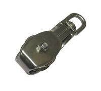 SecureFix Direct Stainless Steel Seine Pulley Block With Eye 50mm (14mm Wire Rope Metal Sheave Marine Pulling)