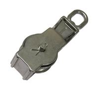 SecureFix Direct Stainless Steel Seine Pulley Block With Eye 75mm (22mm Wire Rope Metal Sheave Marine Pulling)