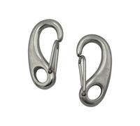 SecureFix Direct Stainless Steel Snap Tack Hooks 100mm X2 (Spring Marine Clip Eye)