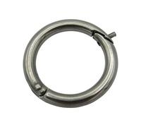 SecureFix Direct Stainless Steel Split Ring With Clip & Pin 6mm X 30mm (O Round Ring Attach Key Rope Marine)