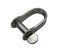SecureFix Direct Stainless Steel Strip Dee Shackle 8mm (D Flat Rigging Marine Rope)