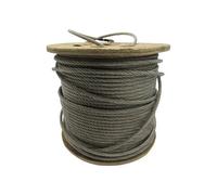 SecureFix Direct Stainless Steel Wire Rope Cable 8mm 7X7 (100M Reel 7 X 7 Rigging Marine)