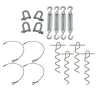 SecureFix Direct Static Caravan Tie Down Kit With Screw Picket Anchors (Restraining Tether Mobile Home Siting)