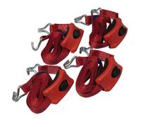 SecureFix Direct Tie Down Cambuckle Straps 25mm 3M - Claw Hook Pack Of 4 (Enclosed Pre-Threaded Webbing)