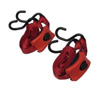 SecureFix Direct Tie Down Cambuckle Straps 25mm 3M - S Hook Pack Of 2 (Enclosed Pre-Threaded Webbing)