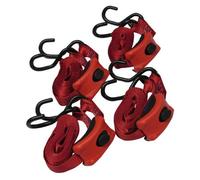 SecureFix Direct Tie Down Cambuckle Straps 25mm 3M - S Hook Pack Of 4 (Enclosed Pre-Threaded Webbing)