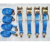 SecureFix Direct Tie Down Ratchet Straps 5T 50mm 15M X4 (Cargo Lashing Rack Load J Claw)