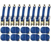 SecureFix Direct Tie Down Ratchet Straps 5T 50mm 25M X10 (Cargo Lashing Rack Load J Claw)