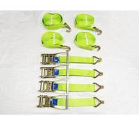 SecureFix Direct Tie Down Ratchet Straps 5T 50mm 8M X1 (Hi Vis Cargo Lashing Rack Load J Claw)
