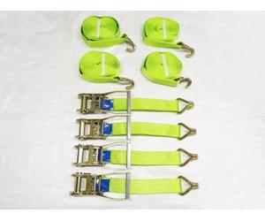 SecureFix Direct Tie Down Ratchet Straps 5T 50mm 8M X1 (Hi Vis Cargo Lashing Rack Load J Claw)