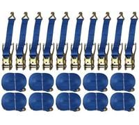 SecureFix Direct Tie Down Ratchet Straps 5T 50mm 8M X10 (Cargo Lashing Rack Load J Claw)