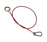 SecureFix Direct Trailer Break Away Safety Cable Hook & Ring Pvc Coated (Red Towing Brake Wire Caravan Coupling)