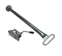SecureFix Direct Trailer Prop Stand Drop Tube With Handle & Clamp 34mm X 600mm (Caravan Support Leg Zinc Plated)