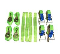 SecureFix Direct Transporter Ratchet Recovery Straps - Set Of 4 (Heavy Duty Vehicle Tie Down Kit Wheel)