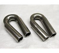 SecureFix Direct Tube Wire Rope Thimbles Stainless Steel X2 16mm (Sheave Tubular Protector 5/8 Inch)