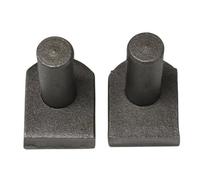 SecureFix Direct Weld On Gate Hooks Hinge Hanger 7/8" X2 (Self Colour Fieldgate Slot Flat Back Railing)