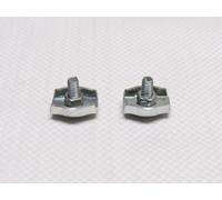 SecureFix Direct Wire Rope Clamp Grip Clips 3mm X2 (Galvanised Simplex Cable Fixing Loop Eye)