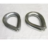 SecureFix Direct Wire Rope Thimbles Galvanised Heavy Duty X2 48mm (Lifting Galv 1 14/16 Inch)